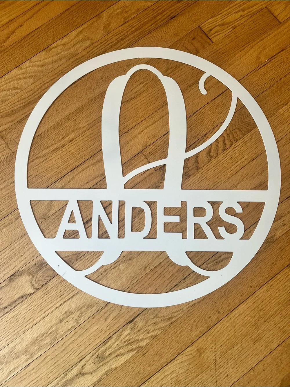 Metal Personalized 'Anders' Round Monogram Wall Accent - Home Accents